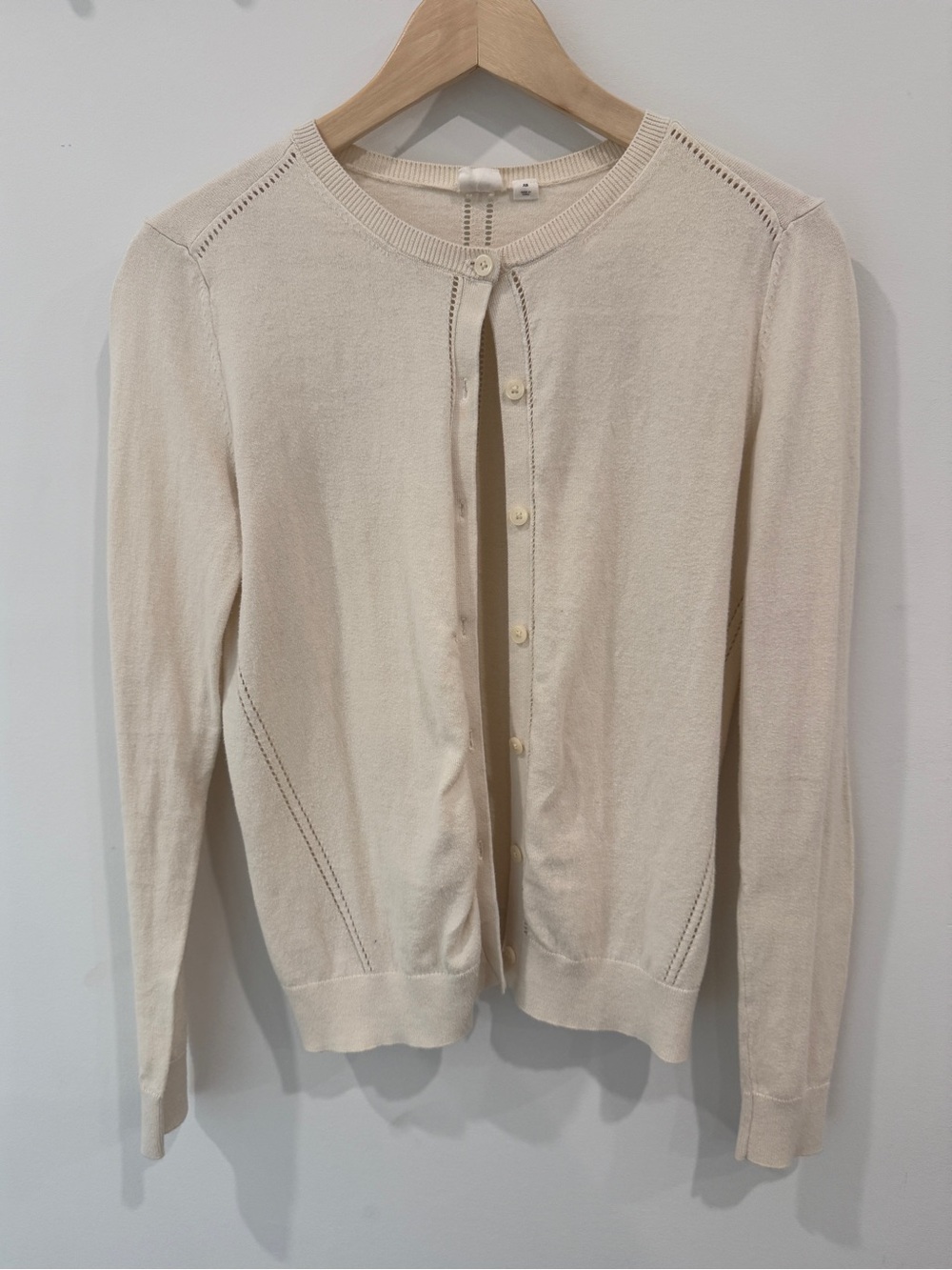 3 for $25 GAP 100% Cotton Cardigan XS Cream Lightweight Button Front Sweater